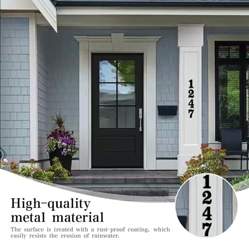 ShowMtheM 4'' Black House Numbers for Outdoor Modern Address Sign - Matte Finish