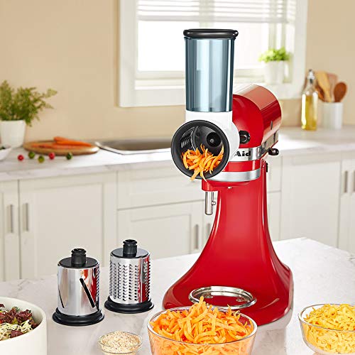 HOZODO White Slicer Shredder Attachment for KitchenAid Stand Mixer
