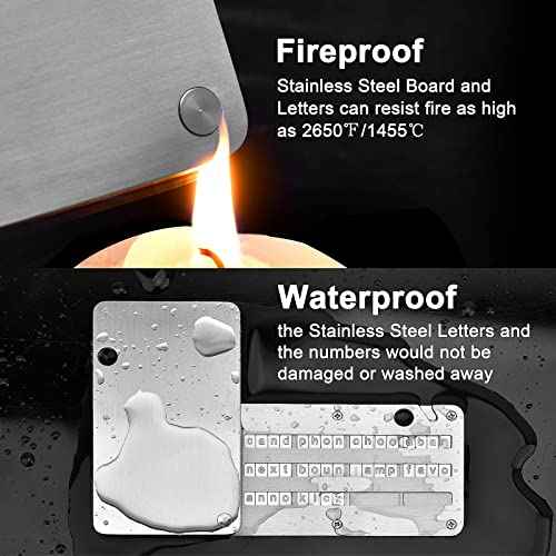 Crypto Steel Seed Storage, Bitcoin Wallet Cryptocurrency Seed Backup, Cold Hardware Wallet Seed Phrase, Supports up to 24 words