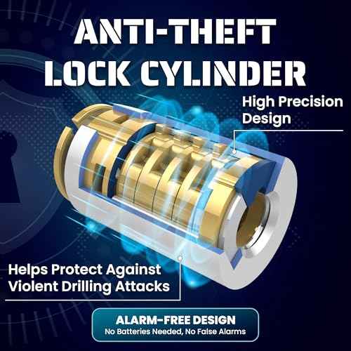 Magmaus¢ç Heavy Duty Anti-Theft Motorcycle Locks - 10mm Pin, 304 Stainless Steel Disc Lock with Reminder Cable | Theft Protection with Ergonomic Design for Motorbike, Scooter, E-Bike