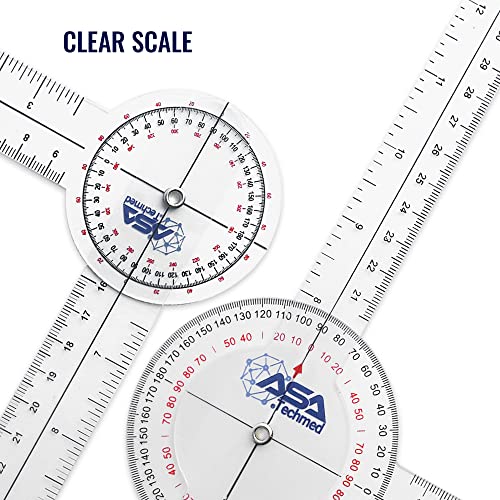 ASA TECHMED Goniometer Set 4 Pieces 12", 8", 6" Body Measuring Tape -
