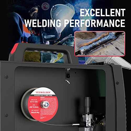 YESWELDER Flux Core Gasless MIG Wire, E71T-GS Mild Carbon Steel .035-Inch Diameter 2-Pound, Strong ABS Plastic Spool Welding Wire (3Packs)