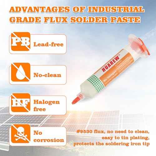 30mL No-Clean Solder Flux Lead-Free Solder Flux with 2 Metering Tools for LED SMD PCB BGA Electronic Soldering (1.62 oz/46 g)