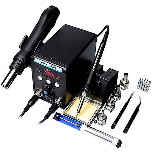 MeFix 8586 Soldering Station 2 in 1 Functions Electric Iron SMD Hot Air Rework Station