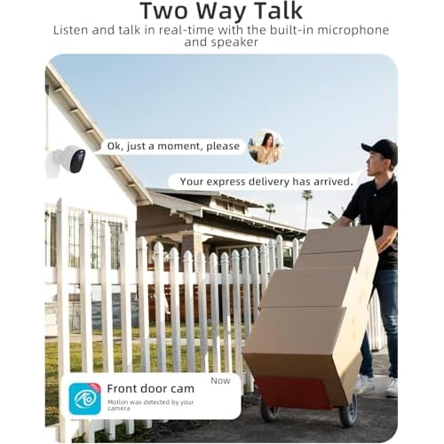 ELECCTV 5G/2.4G WiFi Security Cameras Wireless Outdoor, 2K Battery Powered WiFi Cameras with AI Motion Detection Spotlight Siren,Color Night Vision, 2-Way Talk, IP65, Cloud/SD Storage, Works w/Alexa