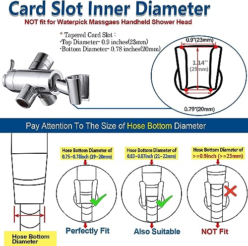 Polished Chrome Shower Arm Diverter Valve with Handshower Mount - 3 Way Brass Bathroom Replacement
