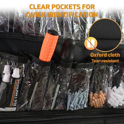Ofiray-Home 100-Pocket Over-the-Door Parts Organizer - Black, Large