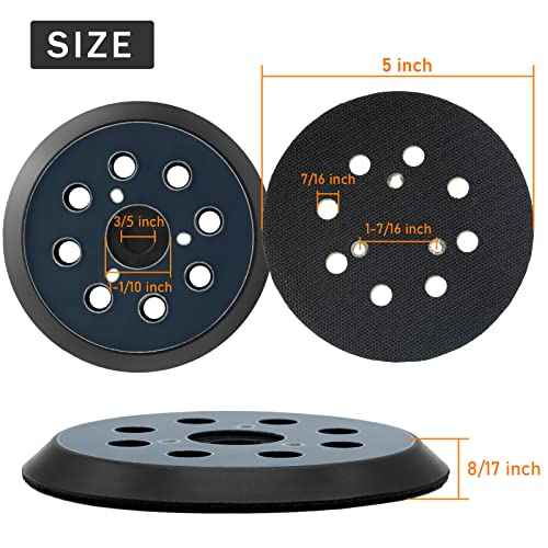 5 Inch Sander Replacement Pad for DW4388, Compatible with DeWalt D26451,D26453,DW421,DW423 Orbital Palm Sander