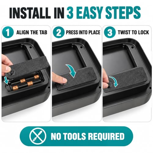 Trash Can Battery Cover for Mainstays 13.2 Gallon Automatic Bin – 2 Pack Replacement