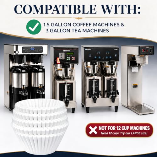 Katy's Xtra Large Coffee Filters (12.5in x 4.5in) 250-Count Commercial 1.5G/3G Brew