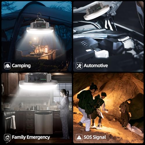 40W Rechargeable LED Camping Lantern - Waterproof Portable Light 5000Lm for Tents & Outdoors