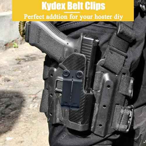 Metal Belt Clips for Kydex Knife Sheath, Pocket Belt Clips Kydex IWB/IWB Holster Clip Kit, Belt Knives Holster Clips Mounting Hardware Replacement Outdoor Knife Accessories