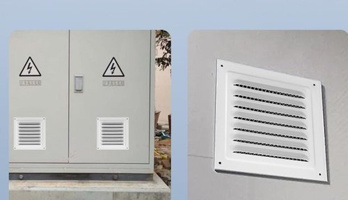 2pcs Attic Vent Soffit Vent Aluminum Wall Vent Metal Shed Vent Square Vent Louver Vent Grille with Built-in Insect Screen for Exterior Door House Attic Garage Ceiling (White 6" x 6"-2 Pack)