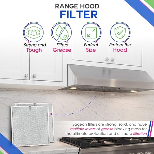 Bagean 11.6 x 11.2 inch BPQTAF Stove Vent Filter for Nutone/Broan Range Hood – Fits S99010316