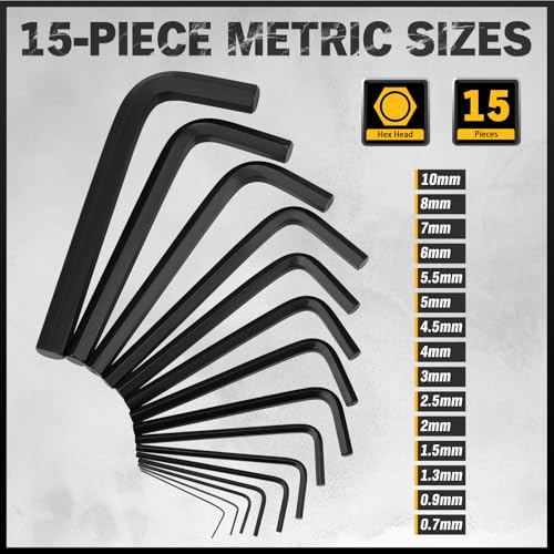 ELEAD 31-Piece Hex Key Set - SAE & Metric Allen Wrenches with Torque Handle