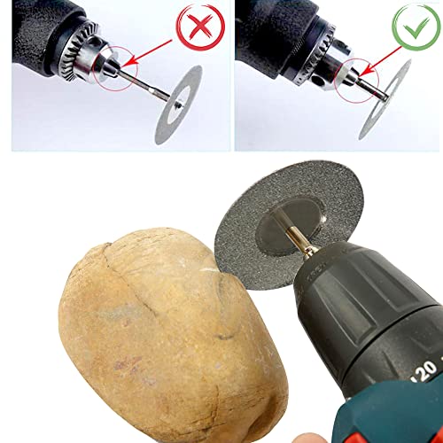 Wolfride 10Pcs Diamond Cutting Wheel Cutting Discs for Rotary Tool Disc Drill Blades and Mandrel for Glass Tile Metal