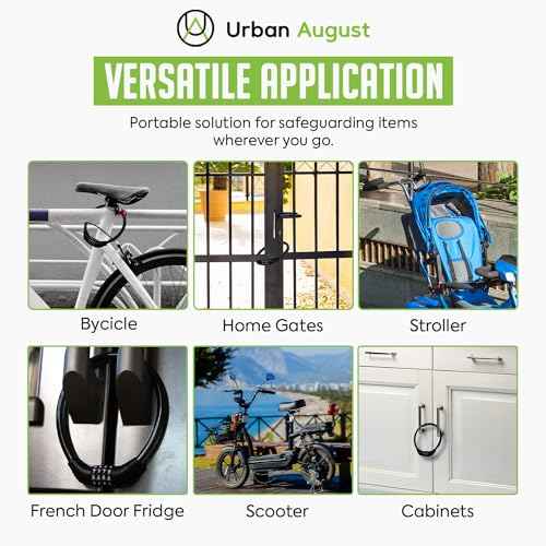 Urban August Refrigerator Lock for Kids & Adults, 4-Digit Code Fridge Lock for French-Door Refrigerators, & Versatile Cabinet (One)