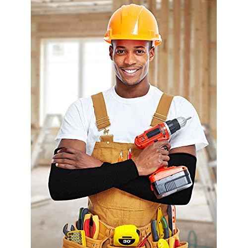 Geyoga 2 Pairs Forearm Sleeve for Men Women Arm Protectors for Thin Skin and Bruising Cut Dog Bite Resistant