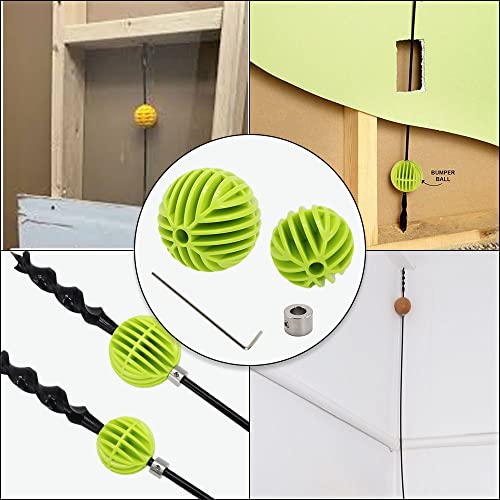 Flex Shank Installer Drill Bit Guide Tools/Cable Bit Bumper Balls for 1/4" Shank/in-Wall Drill Guide Kit 1-3/4" & 2-5/16" - S/4+Tool