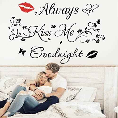 Aeways Kiss Me Goodnight Wall Stickers Decals Wall Decor Home Decorations