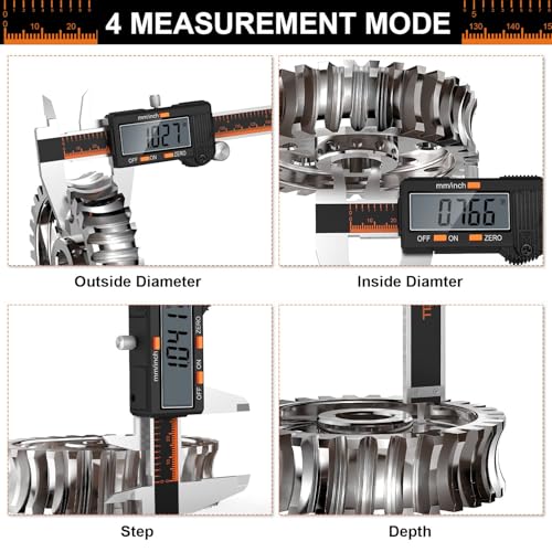 HARDELL 6 Inch Digital Caliper with Large LCD – Stainless Steel Measuring Tool