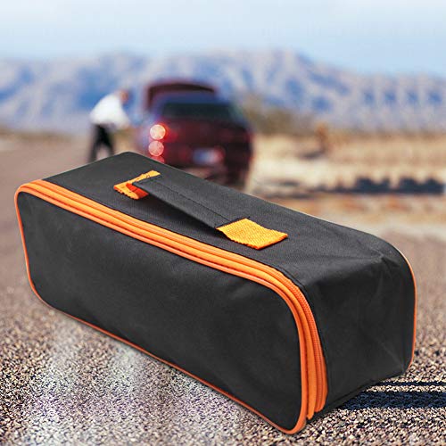 Vacuum Cleaner Tool Bag, Car Cleaner Storage Bag Portable Pouch Car Vacuum Cleaner Tool Bag Zipper Closure Storage Case Durable(Black,Size:36.5 x 11 x 13 cm)