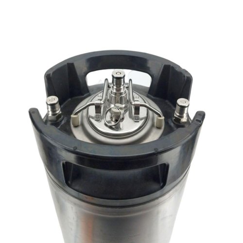 Heavy-Duty Keg Lid for Beverage Machines - Silver Carbonation Solution