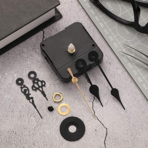 Hicarer Quartz Clock Movement Kit with Short Hands - Shaft Length 3/5 inch Replacement Parts