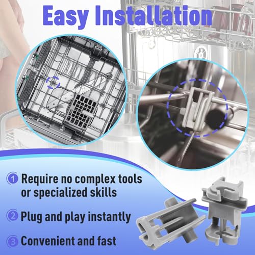 MEG64438801 2Pcs Dishwasher Rack Fixing Clips Compatible with LG & More