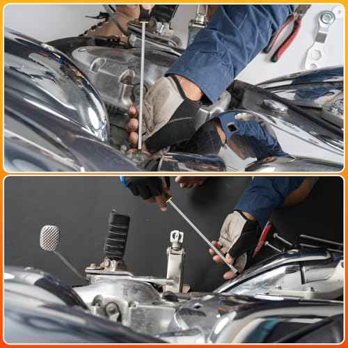 2pcs Long Magnetic Screwdriver Set, 12in Extra Long Phillips and Slotted Screwdriver, with Non-Slip Cushioned Handle Grip