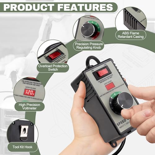 ReeMoo 120V 15A AC Motor Speed Controller for Brushed Motors