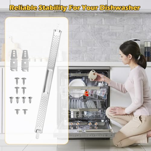 IWIWE W10426979 24-Inch Dishwasher Mounting Bracket Kit for Granite Countertops – For Standard 24" Dishwashers