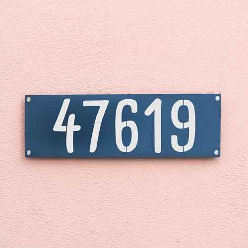 2 Pack 3.5 Inch Symbol and Numbers Stencils, Reusable Templates Interlocking 0-9 Address Number Stencil Kit for Painting Number on Mailbox, Wood, Wall, Trash, Patio, DIY Art Craft Projects