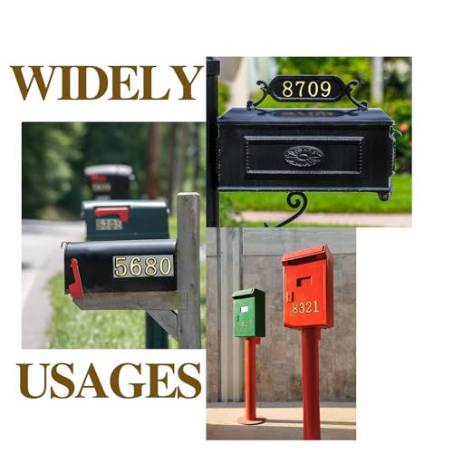 Opasyo Gold 2-inch Self-Adhesive 3D Mailbox Numbers Set - 30 Pieces