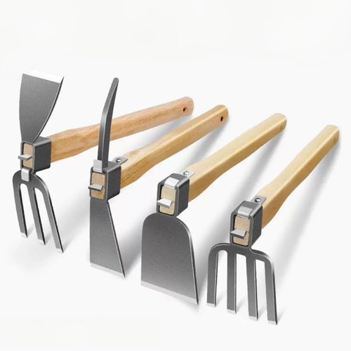 Garden Hoe Rake Hand Tool,Heavy Duty Bend Tool for Weeding, Digging, Seeding Multipurpose
