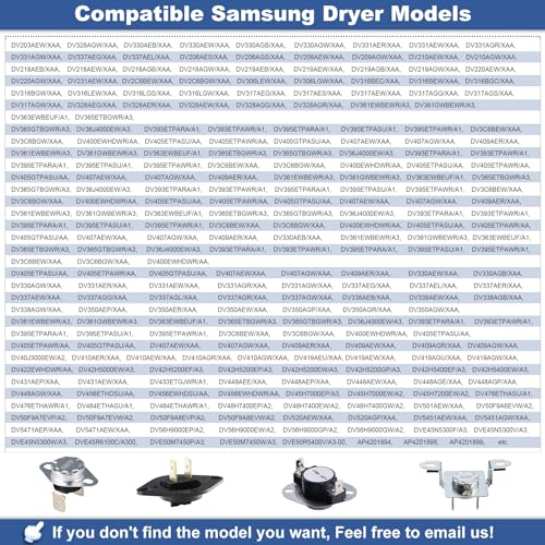 Azdele DC47-00016A Dryer Thermal Fuse Kit for Samsung Kenmore Dryers – Includes Thermostat, Thermistor & Replacement Parts