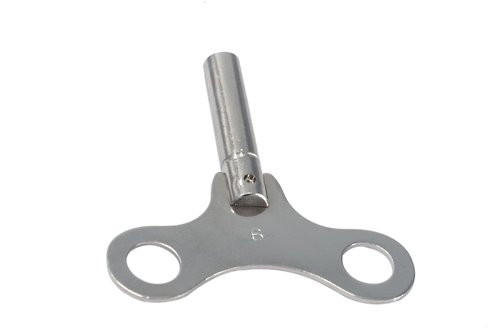 TAURISH Nickel Plated Solid Brass Made Key for Clock Winding Mechanical Clock Crank Winder Key Tool for Hermle, Hamilton, Ridgeway, Howard Miller, Seth Thomas (Key No. 9-4.50mm I.D.)