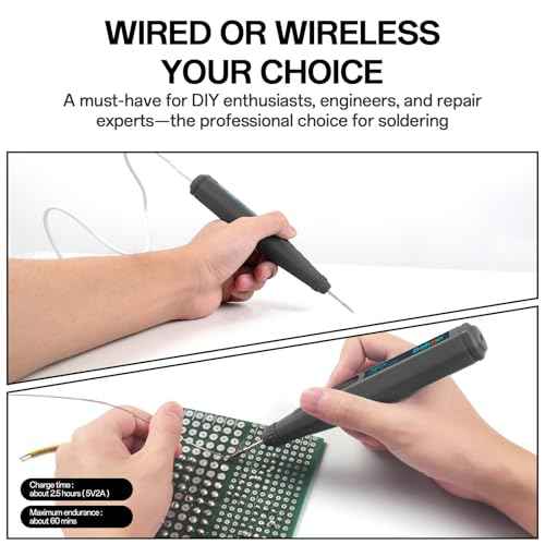 BK210 Soldering Iron Kit, 3200mAh Wireless Electric Soldering Iron Pen with Precision Soldering Tip (C210), LED Digital Display,Auto-Hibernation, for Precision Repair of Electronic Products (BK210)