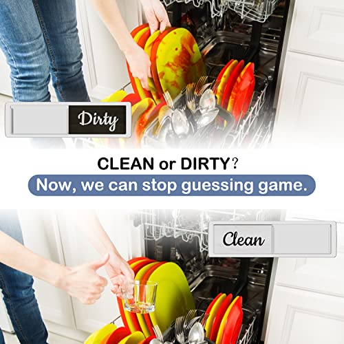 Oxepleus Clean Dirty Magnet for Dishwasher - Farmhouse A-Silver