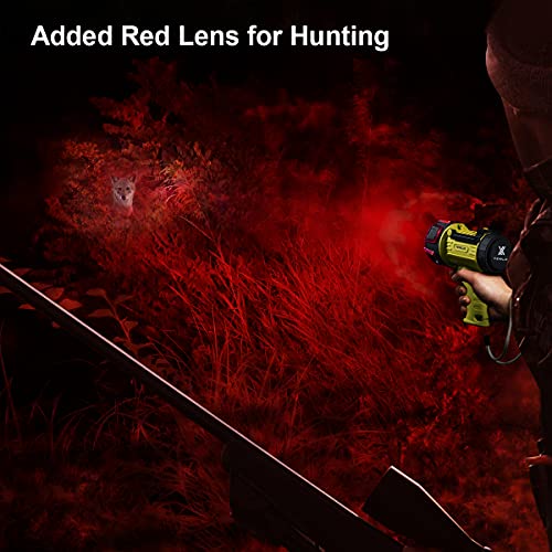 YIERBLUE Rechargeable Fluorescent Spotlight Flashlight 1000ft Waterproof LED