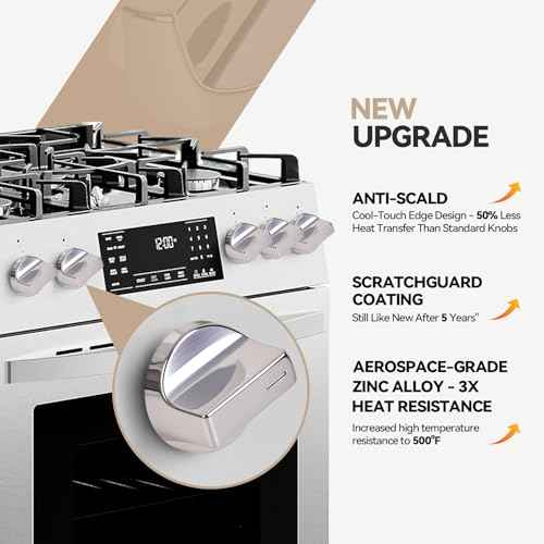 W11517331 for Whirlpool Electric Range Knobs,Replace W10850027 W11117415 W11458840 Oven Knob, Compatible with Whirlpool WEC310S0LS1, WEE515S0LZ1, WEC310S0LS2, WEE515S0LS1 Electric Range Knob (4pcs)