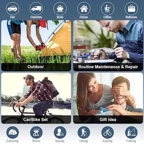 Multitool Knife, 16 in 1 Pocket Knife, Handmade Multi Tool Knife, Birthday Christmas Gift for Men Women Him Her Boyfriend Girlfriend Dad Husband, Black