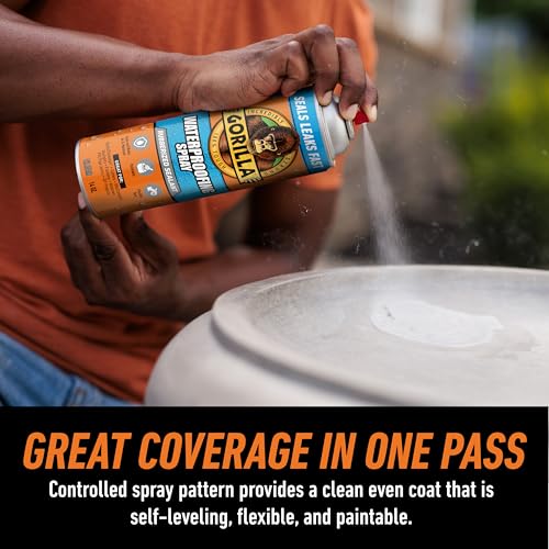Gorilla Waterproofing Spray Clear 14 oz - Flexible Rubber Sealant, Pack of 1