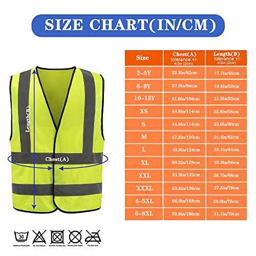 AYKRM 12 colour High visibility viz vest hi vis viz reflective work construction safety vest (XS-8XL)