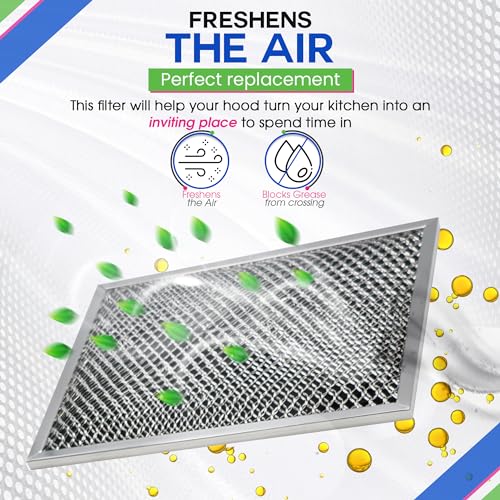 Stove Vent Filter 41F 97007696 2-Pack Fits Nutone Broan Range Hood (8.75 x 10.5 in)
