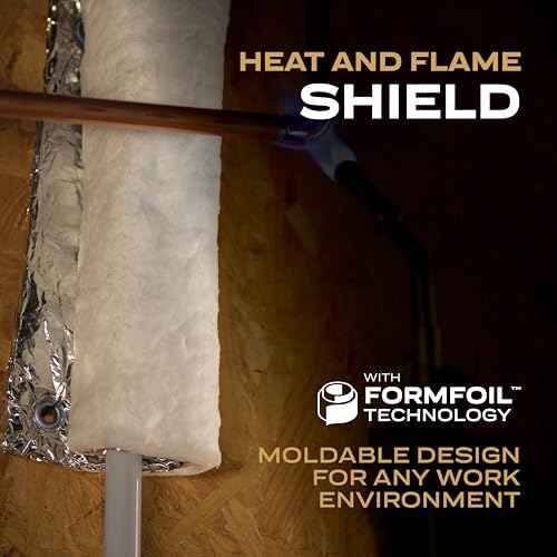 Bernzomatic Heat and Flame Shield with FormFoil Technology ? Moldable, Reusable, Heat Transfer Resistant 12''x12'' Protective Heat Shield with Grommets, Heat Resistant up to 2200¡ÆF