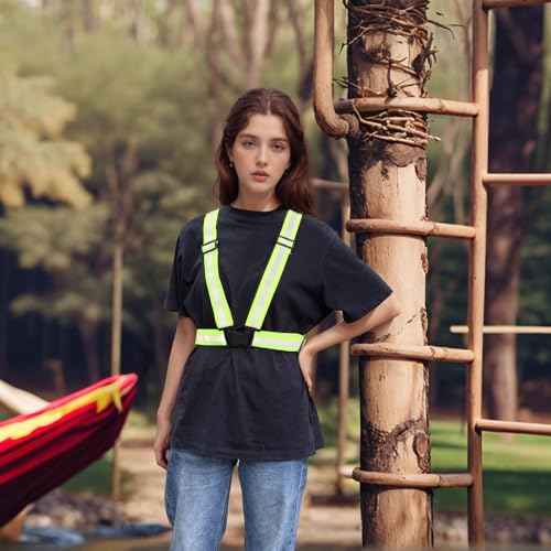 Adjustable Reflective Safety Vest-360¡Æ Silver Straps for Cycling,Construction