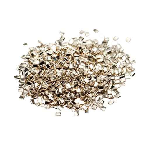 Silver Chip Solder (Hard) 3 Grams (~2000 pcs) 0.5 x 1.0 x 0.25mm Ultra Tiny Made in USA by CRAFT WIRE