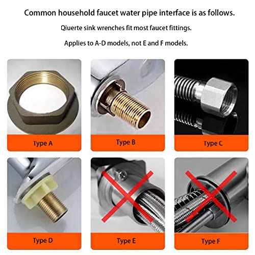 8 in 1 Multifunctional Sink Bathroom Wrench, Plumbing Installation Tool Household Water Pipe Faucet Washing Basin Corner Valve Sink Repair Removal Tool