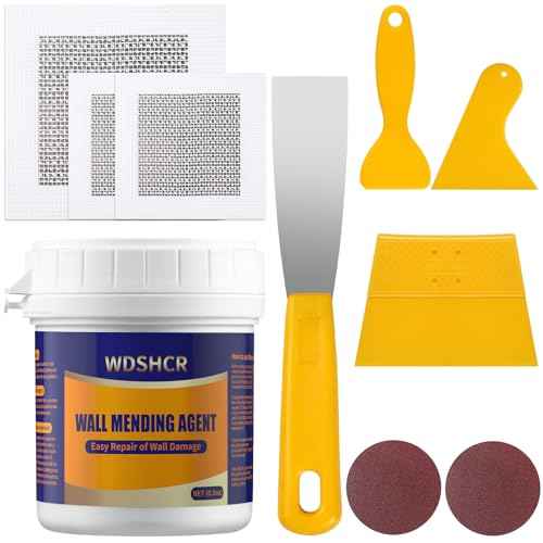 Drywall Repair Kit Drywall Hole Repair Patch Kits Wall Spackle Repair Paste with 8.5OZ White Wall Repair Putty with Scraper, Wall Surface Hole Fill Quick and Easy Solution (1Pack)
